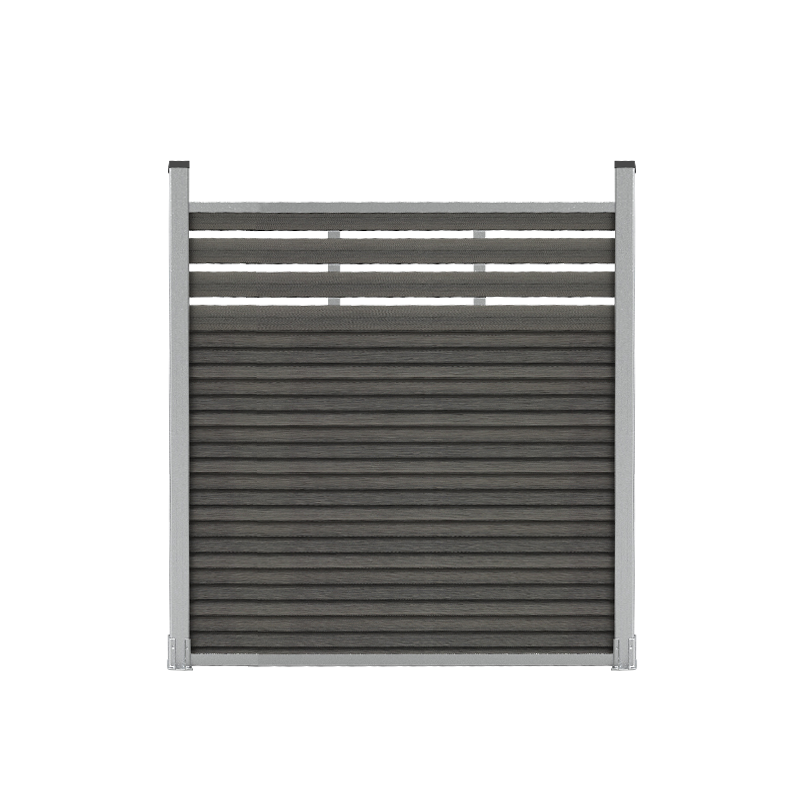 Slat Wall Fence丨WPC Fence Panels丨Dark Grey