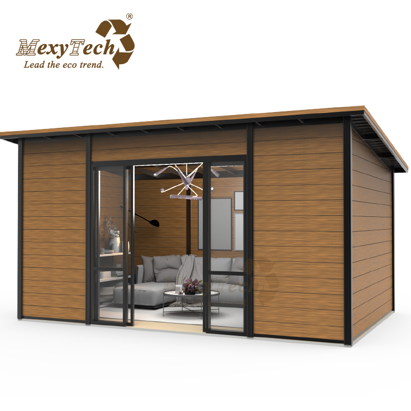 design prefab houses wpc board wooden composite storage sheds